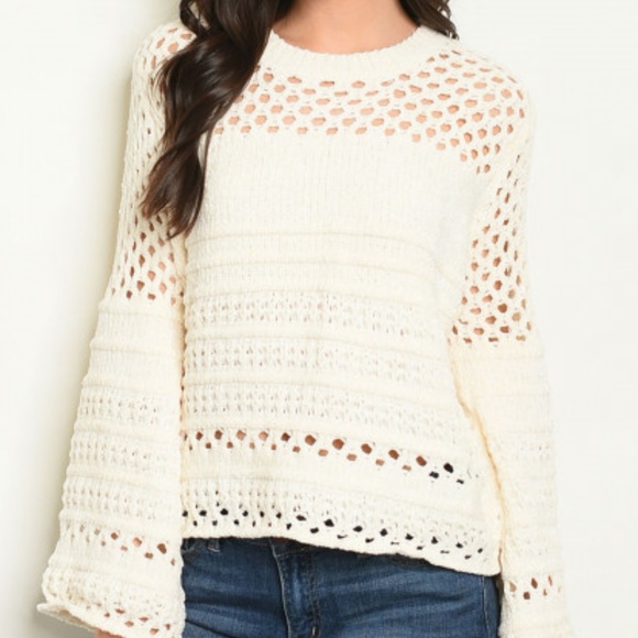 CHENILLE SWEATER - CREAM - Picture 3 of 4